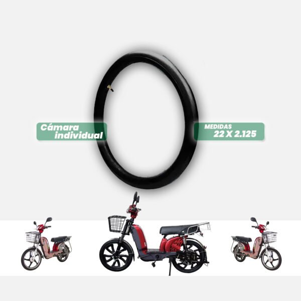 Cámara para bicicleta eléctrica aro 22 x 2.125