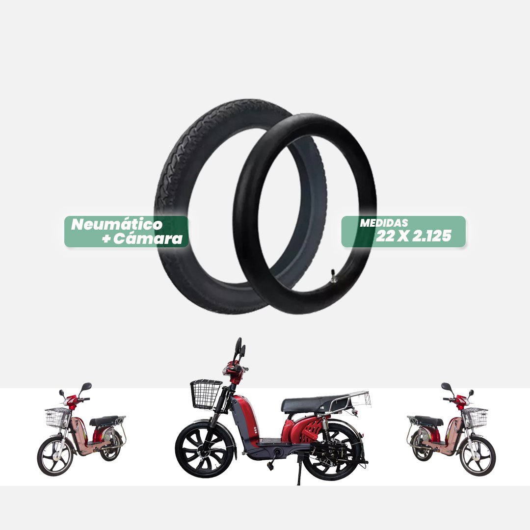Neumático para bicicleta eléctrica 22 x 2.125 + cámara