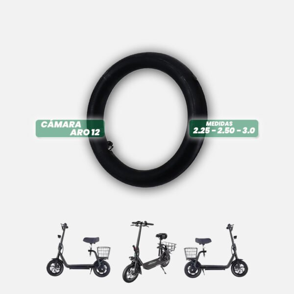 Cámara para bicicleta eléctrica 12-2.25-2.50-3.0